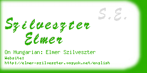 szilveszter elmer business card